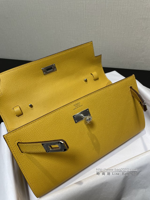 Hermes女包 愛馬仕Kelly woc小挎包 那不勒斯黃epsom皮凱麗斜挎包  tdh2339